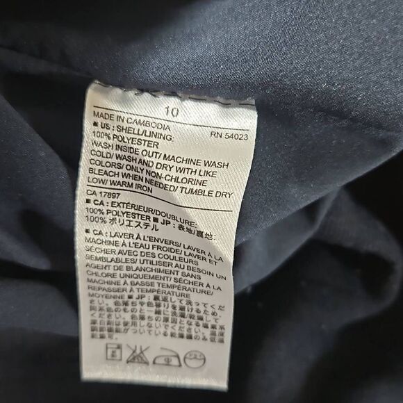 Skirt With Pockets Banana Republic Lined Mini Skirt Pleated Side Zip Dark Blue S - Picture 7 of 9